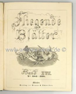 Fliegende Blätter Band XVII, Nr. 385 408, München Verlag von Braun