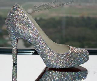 NEW Glitter Ultra high heels Platforms Boots Stiletto Women Prom