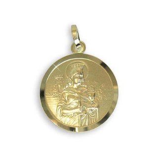 Echt 8 Karat Gold 333 Heilige Barbara Medaille Patronin der Bergleute