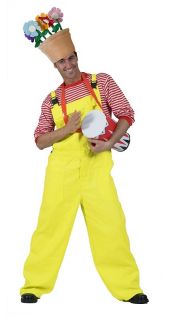 Latzhose Neon Gelb Kostüm Clown Gärtner Party Hose