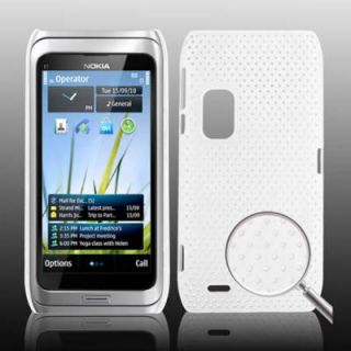 Hard Case Mesh für Nokia E7 weiß withe Hülle Cover Schutz