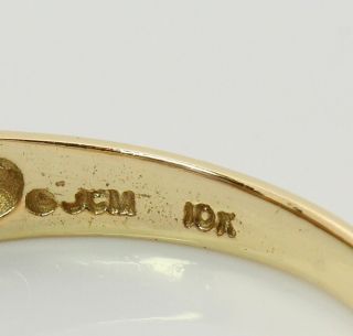 Amethyst Ring in 10kt 416 er Gold Herz Herzring Amethystring Gelbgold