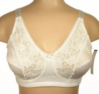 White EXQUISITE FORM LACE NO WIRE FULLY BRA #5102526  38 46 C DDD
