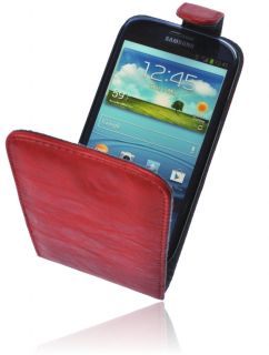 Flip Style Handy Tasche ROT für Samsung Galaxy S3 i9300 Cover Case