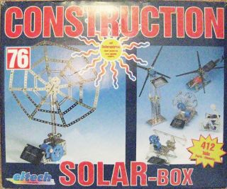 Construction 76 Solar Box 5 verschiedene Modelle ab 8 Jahren 412 Teile