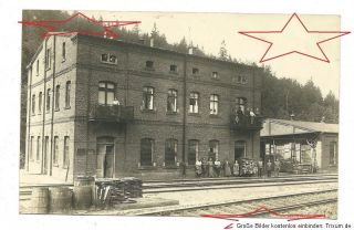 AK Ansichtskarte Foto 1928 Bahnhof Auerhammer Sachsen Erzgebirge