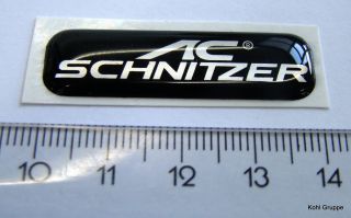AC Schnitzer Emblem Vitro Aufkleber schwarz ca. 40x11mm