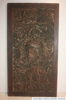 RENAISSANCE 16 17.Jh.Antike Vertafelung Holz Relief Paneel Panneau