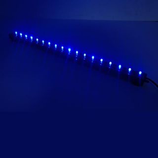 NEU 18 LED blaue Bubble Blasen Lampe Aquarium Fische Deko 46cm Licht