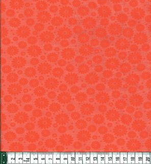 Stenzo Textiles   Combi Flowers Jersey orange 50cm Stoffcoupon