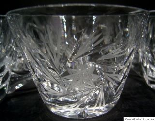 Stück Bowle Henkel Gläser Bleikristall Schleuderstern
