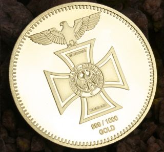 Reichsadler Reichsbank Gold Barren Münze 1872 999 Gold vergoldet