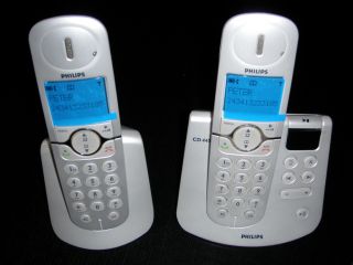 Schnurlostelefon Philips CD 445 DUO mit Anrufbeantworter
