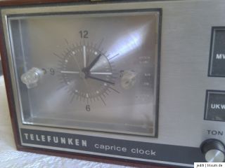 60er Telefunken Caprice Clock 101 Radiowecker Vintage Transistorradio