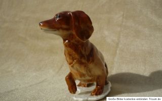 Porzellanskulptur von KAISER Dackel Teckel Hund Entw. U.Netzsch Nr.461