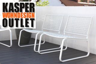 Designer Sessel Modell Spider in Geflecht weiß