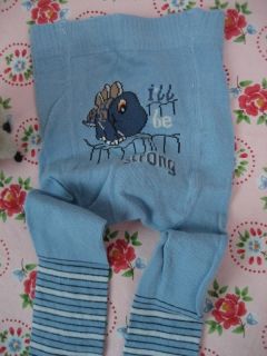 YO baby strumpfhose legging tights cotton blau jeans dino 80 86 cm