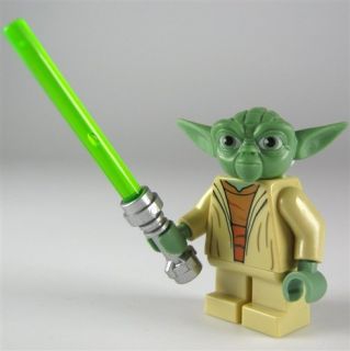 LEGO Star Wars Figur Meister Yoda (Clone Wars) + 2 Machtblitze + Laser