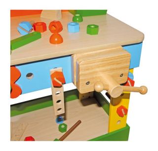 Werkbank Lernuhr,Holzspielzeug,Holzwerkbank,Holz,Kinder,Werkzeug