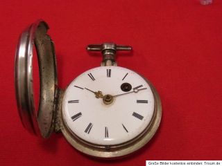 Spindeluhr Kette Schnecke Antik Pocket Watch Verge fusee Taschenuhr