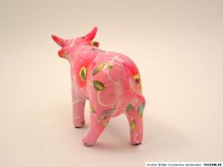 STIER~TORO~Spardose~Sparschwein~Kuh~Figur~Tierfigur~pink~rosa~Blumen