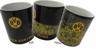 WOW Tolle BVB Zaubertasse Magic Mug Geschenkidee Borussia Dortmund