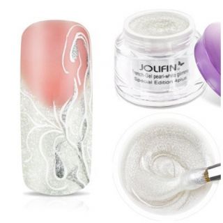 4x Jolifin Farbgel 4 Plus UV pastell lila pink French Gel pearl white