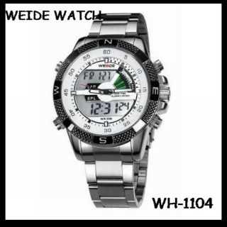 Weide watch WH 1104 analog digital EL backlight watch dual movement