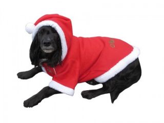 Hunde Weihnachtsmantel Weihnachtskostüm Ekkia rot/weiss 40cm NEU