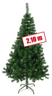 Tannenbaum Premium 210 cm künstlicher Weihnachtsbaum grün mit Metall