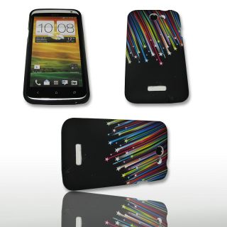 Handy Tasche Silikon Case Case Hülle Sterne M1 für HTC One X