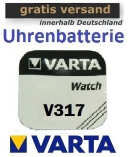 10x VARTA V317 Uhrenbatterie Knopfzelle SR62 SR516SW Primär Silber