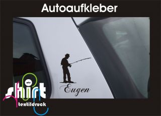 506   Angeln Angler Name Wunschname Aufkleber Autoaufkleber Sticker