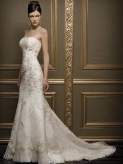 Weiß/Ivory Hochzeitssuite Kleider Pailletten Abendkleid