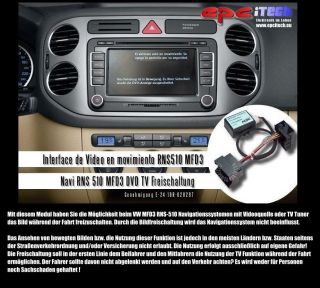 Navigation VW RNS 510 MFD3 DVD TV Freischaltung 0030006644380