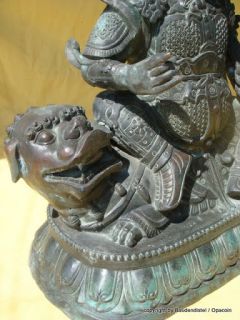 Alt Bronze MAHAKALA sehr selten Tibet Buddha Tara 49cm
