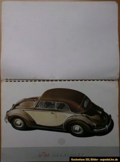 Original VW Prospekt Mappe Der Volkswagen von 1951, Brezel, KdF