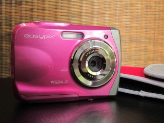 easypix 12MP digitale Unterwasserkamera, Anti Shaking, Rosa Farbe