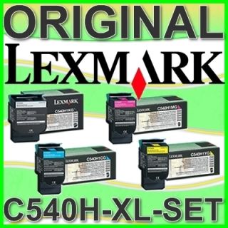 ORIGINAL LEXMARK TONER SET XL C540H1KG C540H1CG C540H1MG C540H1YG