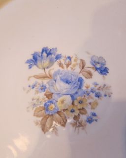 Wunderbare Tortenplatte von Krautheim   US Zone mit blauen Blumen