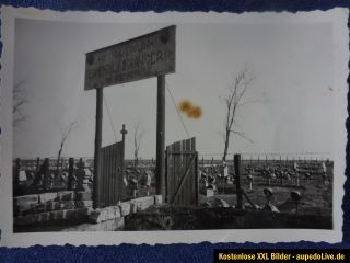 Altes Foto WK 2 WW Soldaten Friedhof Gefallener Grenzer Rumänien