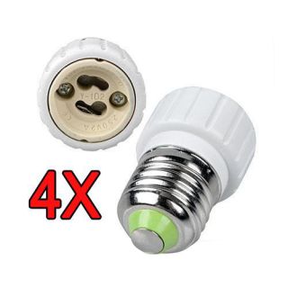 4X E27 zu GU10 LED Lampe Leuchtmittel Konverter Adapter