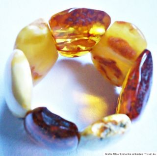 PRACHVOLL Antik Echter Natur Bernstein Amber Armband poliert 128g