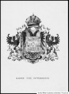 1854 Wappen Kaiserreich Kaiser v Österreich Österreich Ungarn