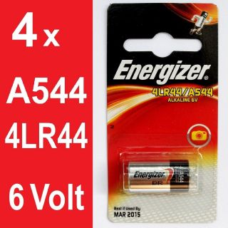 4x Energizer 4LR44 A544 Alkaline Batterie 6V Volt 476A 4A76 V28PXL