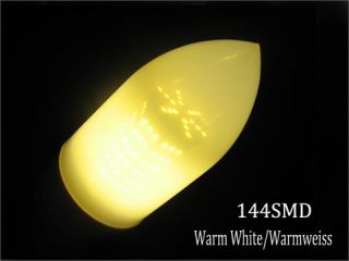 LED Lampe E14 144 SMD warm weisse Leuchte Soptlampen Dekolampe Kerze