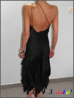 Donna Karan sexy Damen Kleid Trägerkleid Abendkleid schwarz Gr. 36