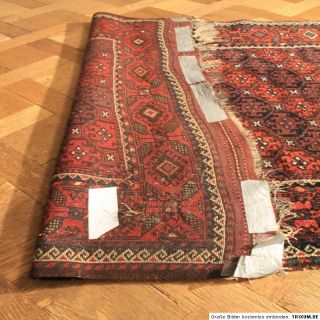 Antiker Handgeknüpfter Perser Teppich Afghan Belutsch Old Carpet Rug