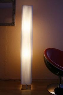 Facile Stehlampe eckig 170 cm Standlampe Plissee weiss weiß Säule