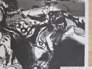 Dominik Rebhan, Traumfigur SW Lithographie, Nr. 5/31, signiert, 1964
